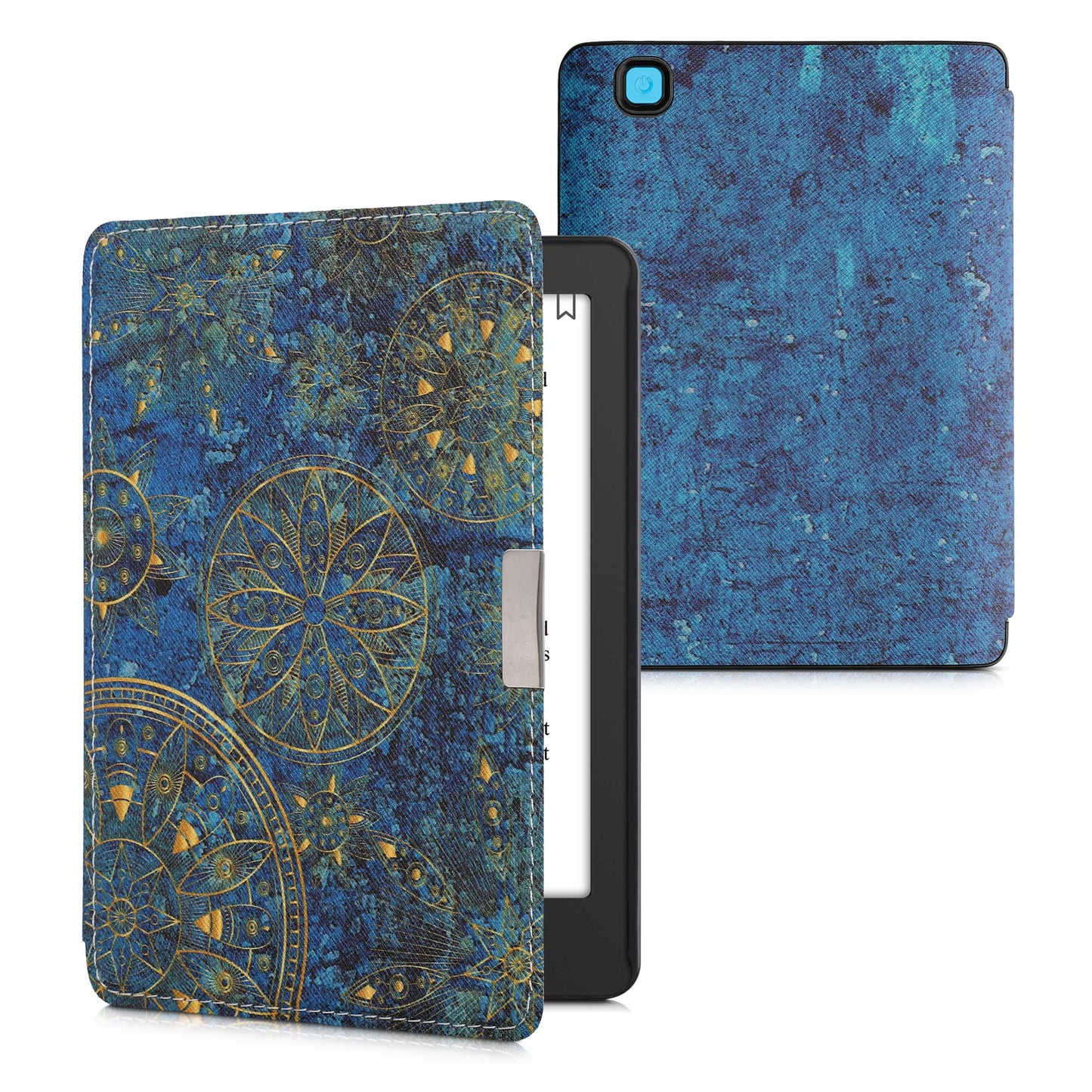 kwmobile Case for Kobo Aura Edition 2 - eReader Flip Cover with Auto Sleep Function - Galaxy Tree Meadow
