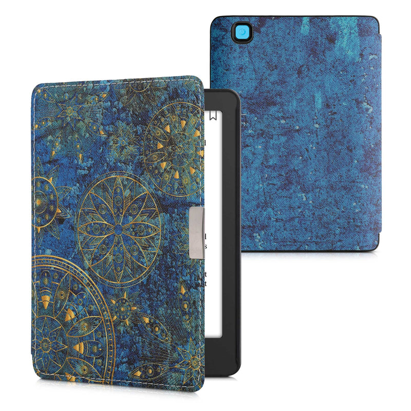 kwmobile Case for Kobo Aura Edition 2 - eReader Flip Cover with Auto Sleep Function - Galaxy Tree Meadow