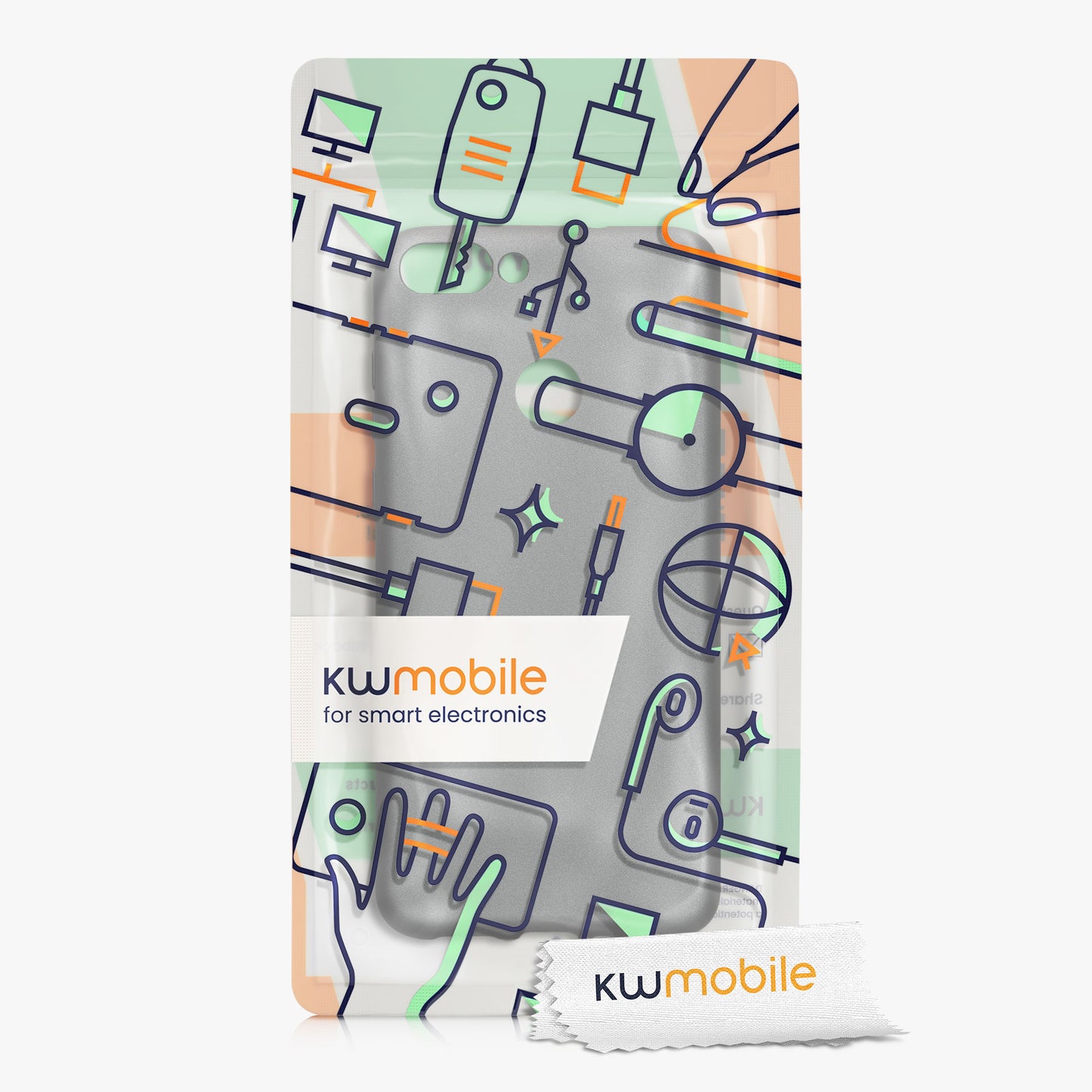 kwmobile Case for Huawei Enjoy 7S / P Smart (2017) - Metallic Shimmering Silicone Protective Case Cover