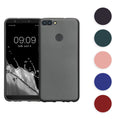 kwmobile Case kompatibel mit Huawei Enjoy 7S / P Smart (2017) Hülle - Schutzhülle aus Silikon metallisch schimmernd - Handyhülle Metallic Brombeere Metallic Brombeere  