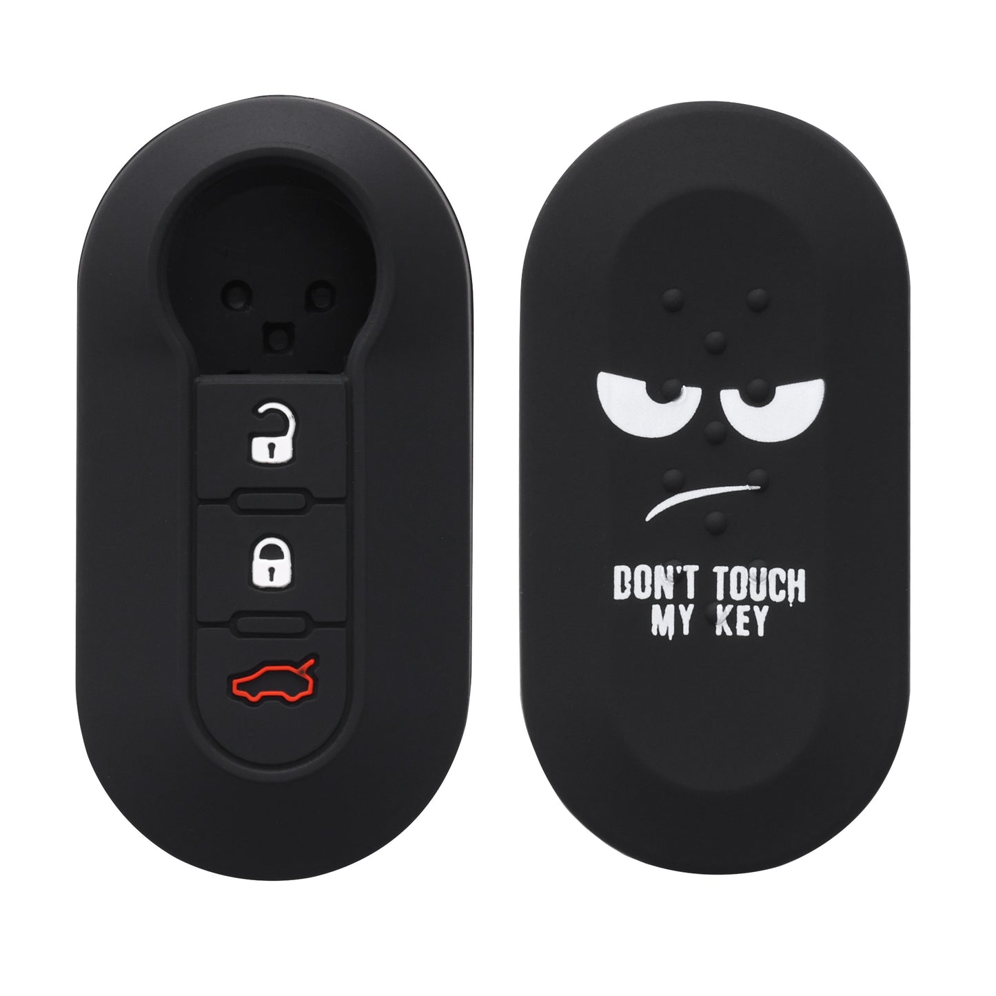 kwmobile Car Key Cover compatible with Fiat Lancia 3-Button Flip Car Key Cover