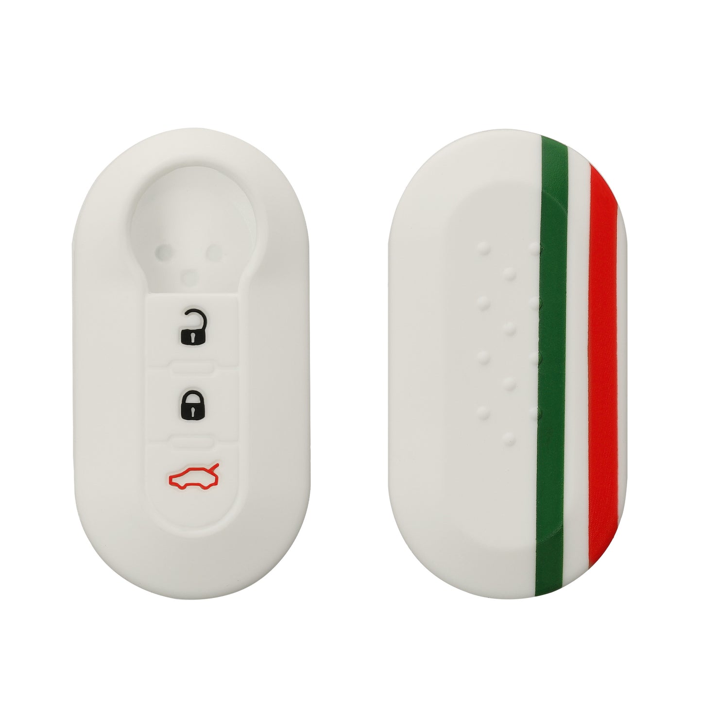 kwmobile Car Key Cover compatible with Fiat Lancia 3-Button Flip Car Key Cover
