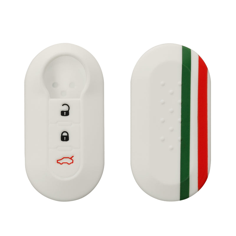 kwmobile Car Key Cover compatible with Fiat Lancia 3-Button Flip Car Key Cover