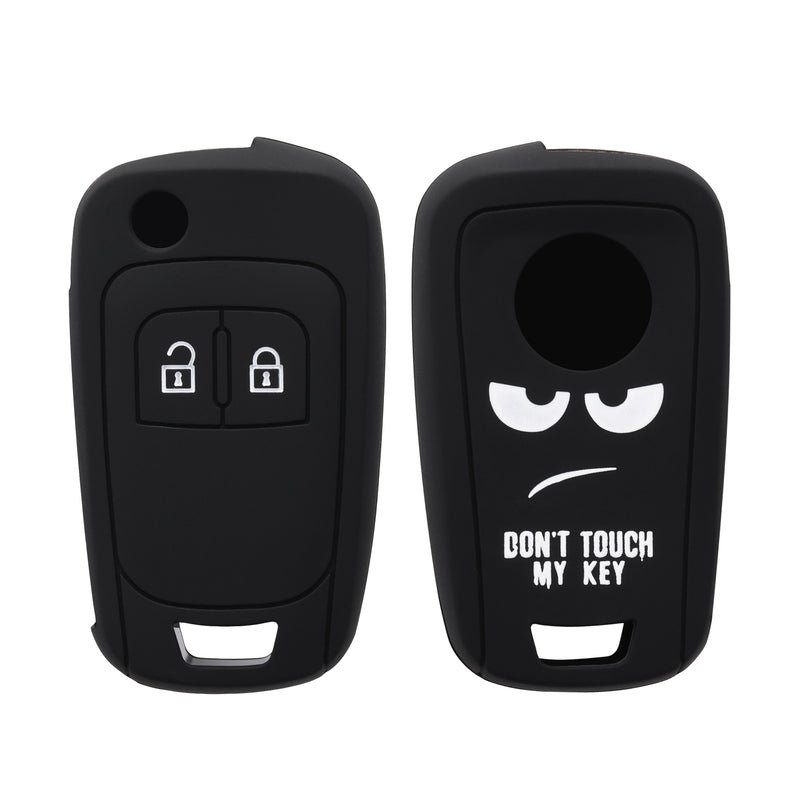 kwmobile Car Key Cover compatible with Opel Chevrolet 2-Button Foldable Car Key - Key Fob Cover Don't touch my Key