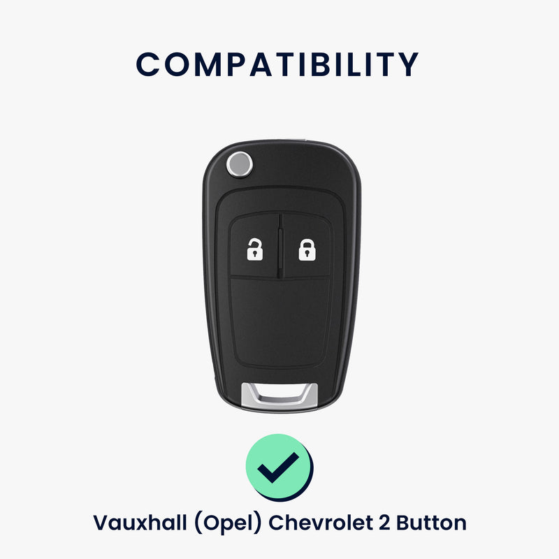 kwmobile Car Key Cover compatible with Opel Chevrolet 2-Button Foldable Car Key - Key Fob Cover Don't touch my Key
