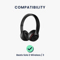 kwmobile Ear Pads for Beats Solo 2 Wireless / Solo 3 Wireless Ear Cushions Replacement Headphone Spare Parts Over Ear Headphones
