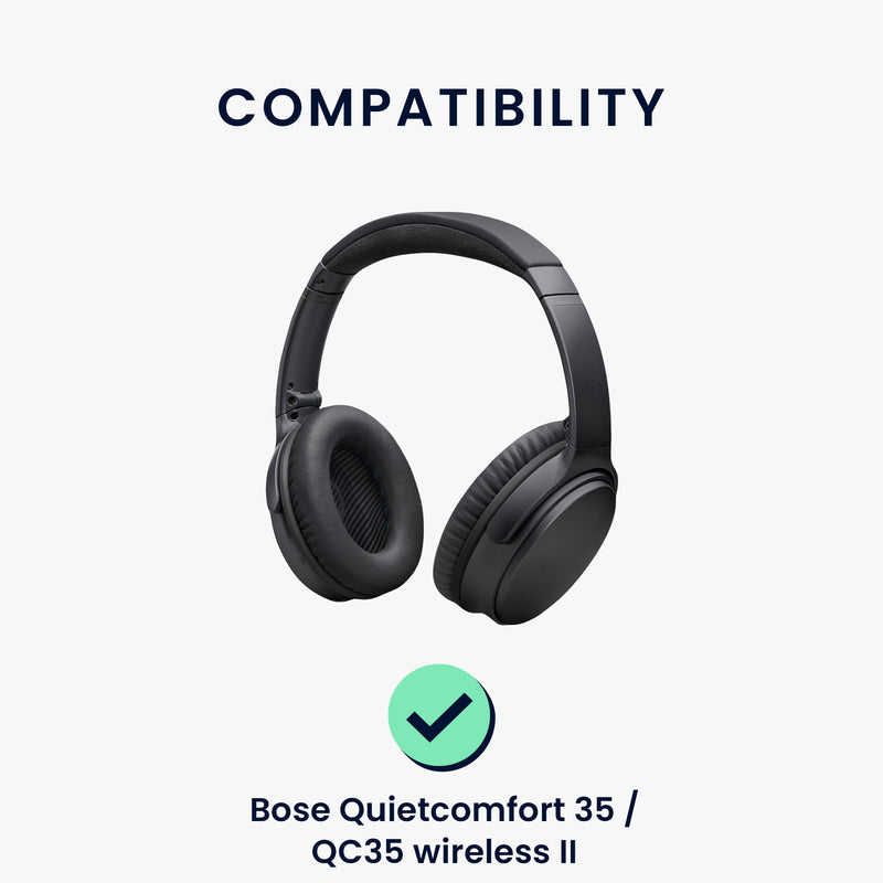 kwmobile Ear Pads for Bose Quietcomfort 35 35II 25 15 / QC35 QC35II QC25 QC15 Ear Cushions Replacement Earpads Headphone Spare Parts Headphone Replacement Pads for Over Ear Headphones
