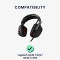 kwmobile Ear Pads for Logitech G430 / G35 / G930 / F450 Earpads Replacement Ear Pads Headphone Replacement Parts Headphone Replacement Cushions Over Ear Headphones
