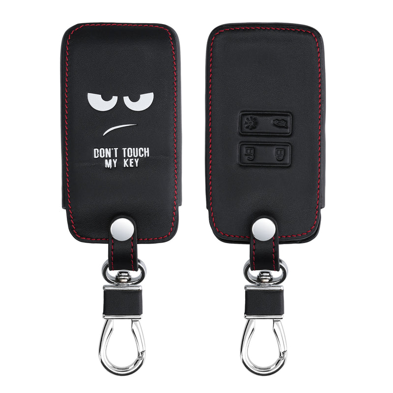 kwmobile Car Key Cover Compatible with Renault 4-Button Smartkey (Keyless Go Only) Faux Leather Protective Case Key Fob Cover