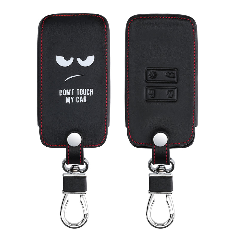 kwmobile Car Key Cover Compatible with Renault 4-Button Smartkey (Keyless Go Only) Faux Leather Protective Case Key Fob Cover
