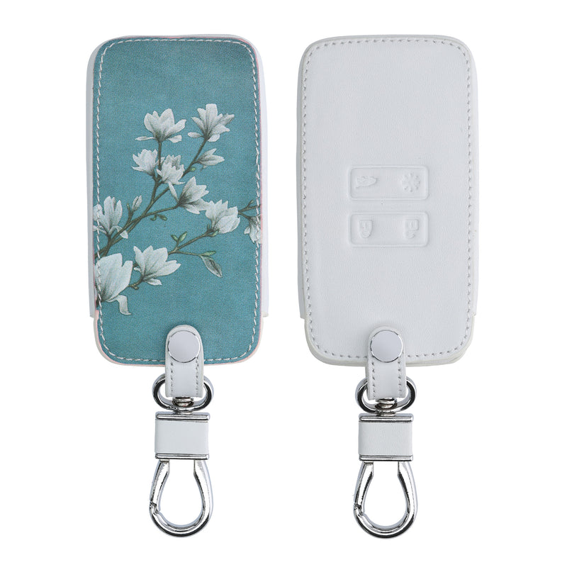 kwmobile Car Key Cover Compatible with Renault 4-Button Smartkey (Keyless Go Only) Faux Leather Protective Case Key Fob Cover