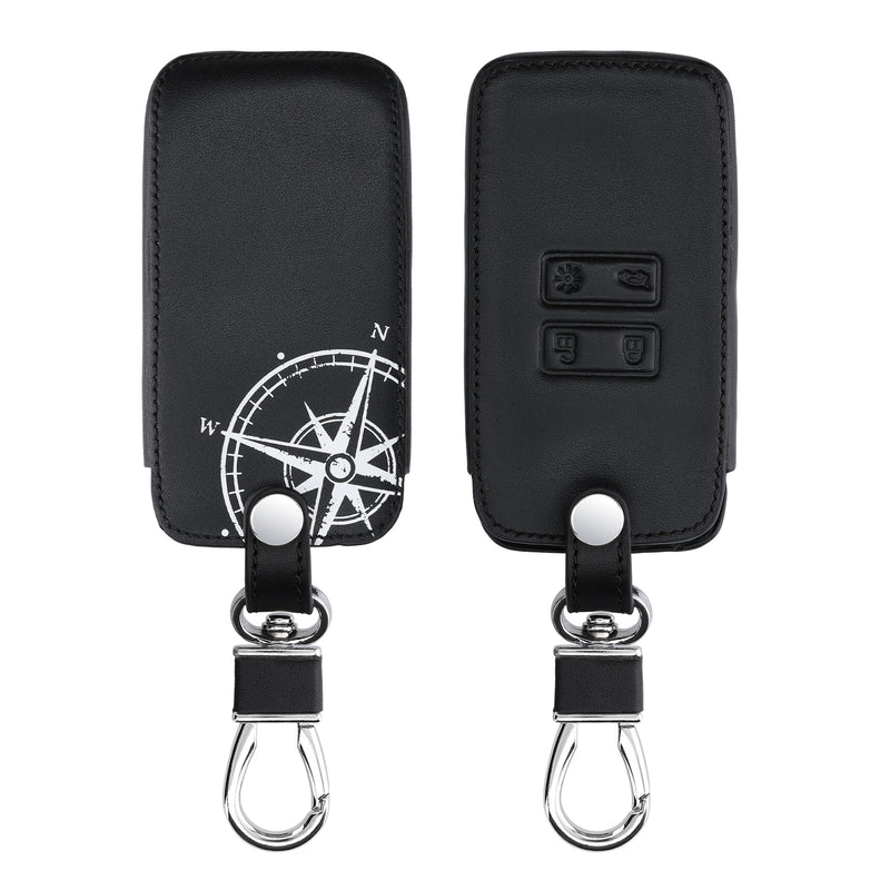 kwmobile Car Key Cover Compatible with Renault 4-Button Smartkey (Keyless Go Only) Faux Leather Protective Case Key Fob Cover