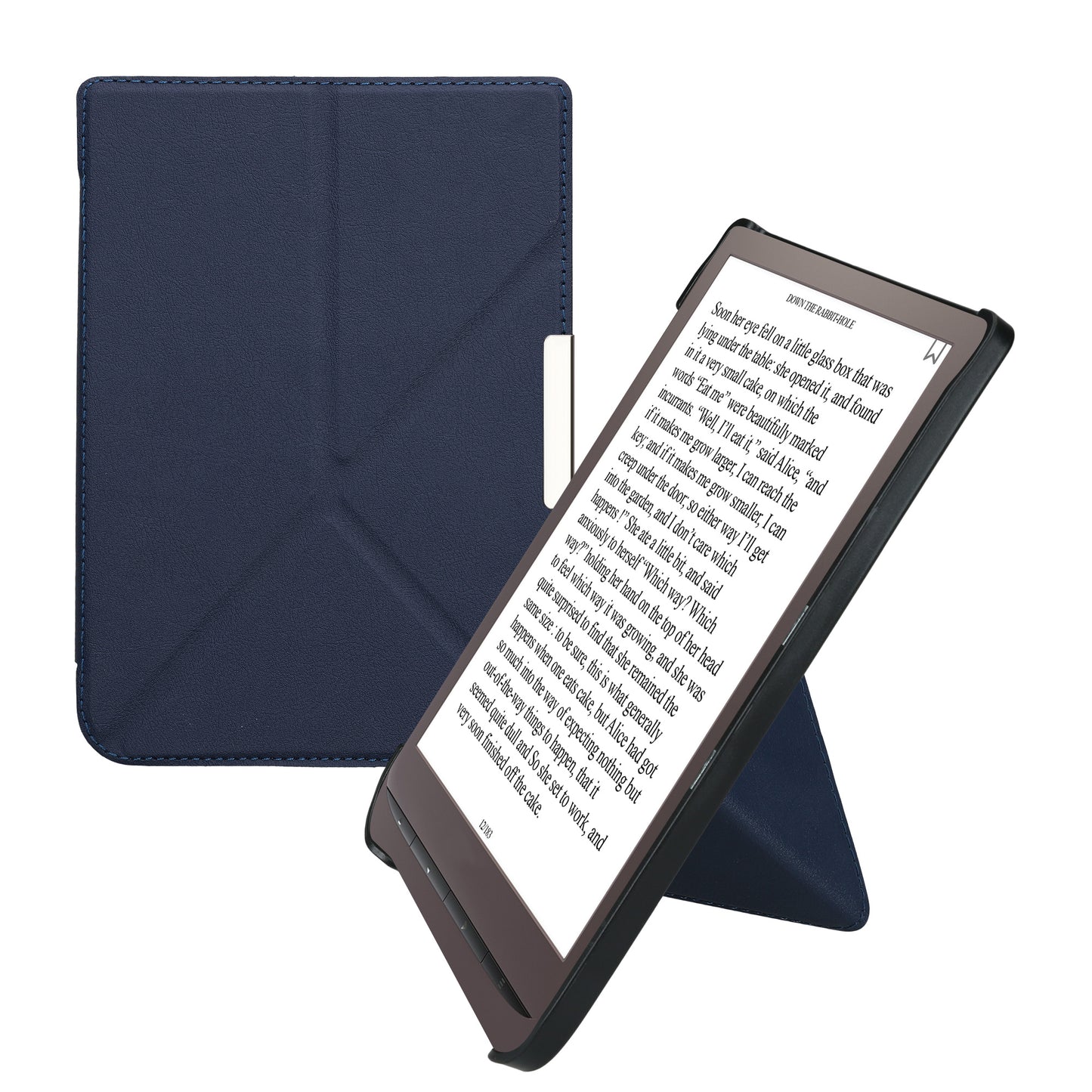 kwmobile Case for Pocketbook InkPad 3 / 3 Pro / Color / Vivlio InkPad 3 - Faux Leather Cover - eReader Foldable Case with Auto Sleep Function - Cover with Stand