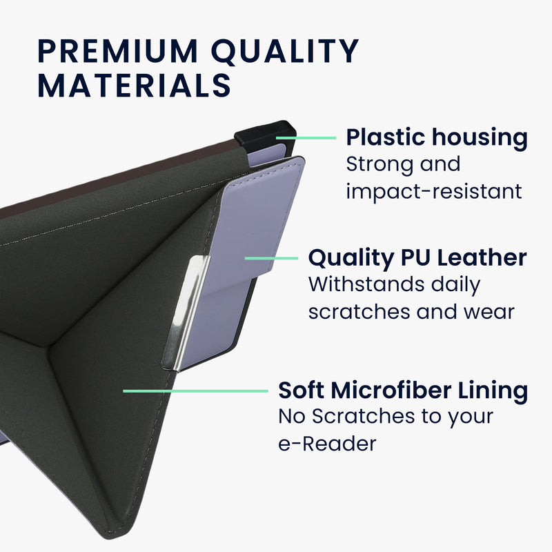 kwmobile Case for Pocketbook InkPad 3 / 3 Pro / Color / Vivlio InkPad 3 - Faux Leather Cover - eReader Foldable Case with Auto Sleep Function - Cover with Stand