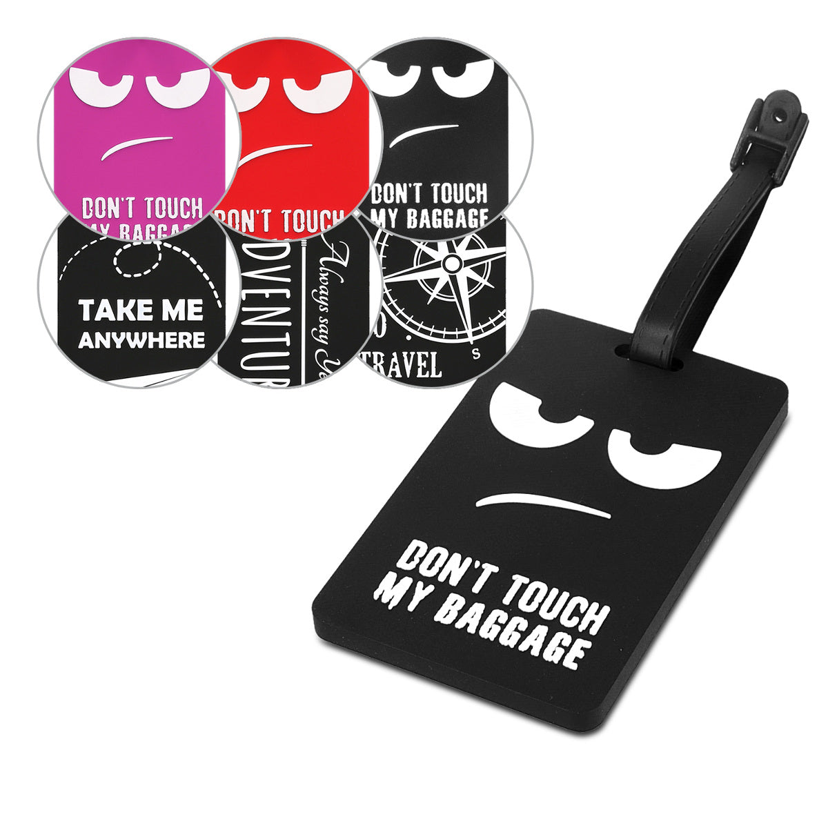kwmobile Luggage Tag Address Tag Name Tag School Bag Luggage Tag Travel Luggage Tag