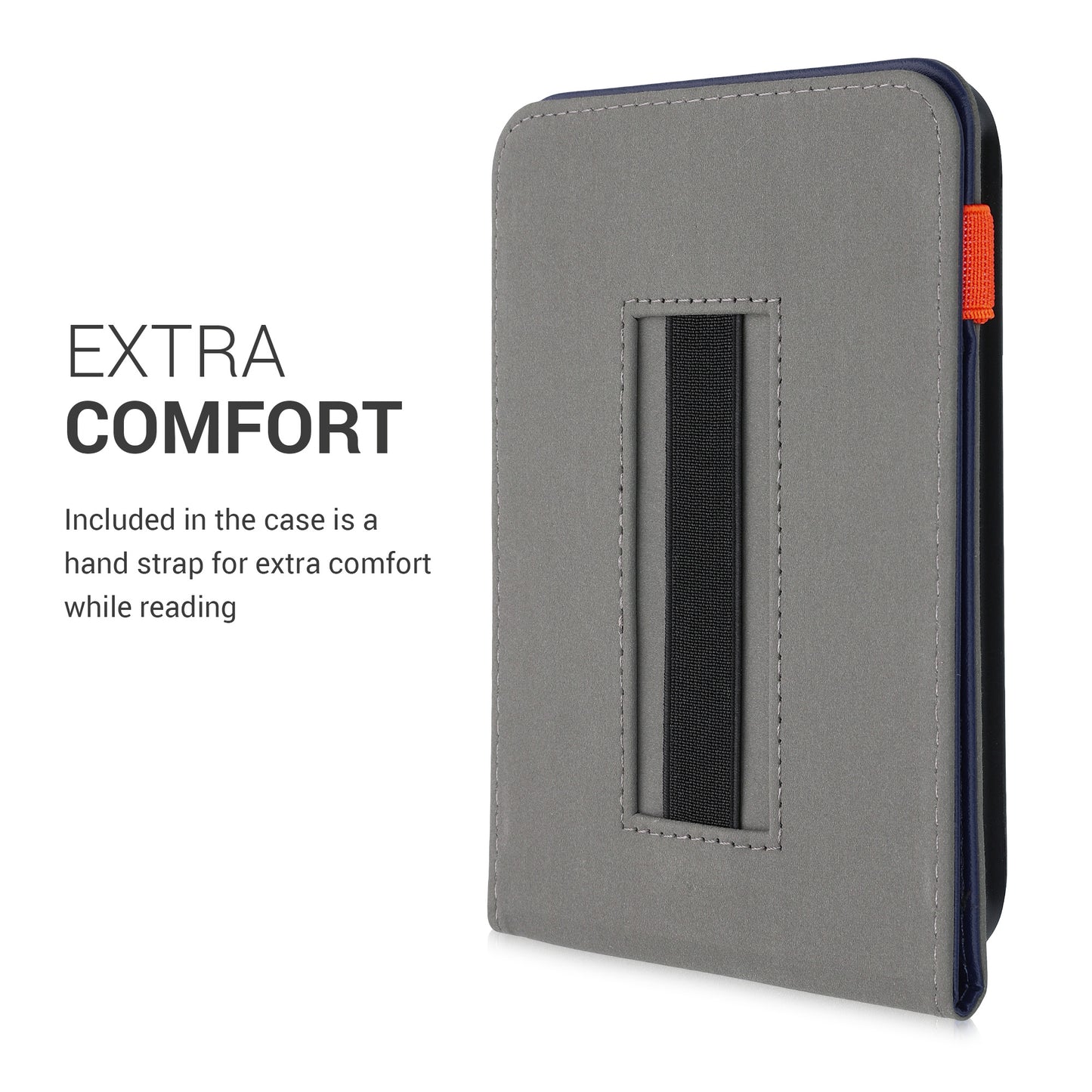 kwmobile Protective Case Compatible with Tolino Shine 2 HD - e-Reader Cover with Loop Stand