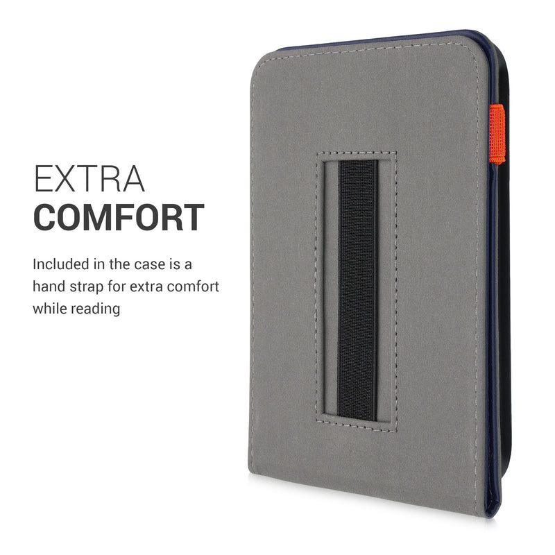 kwmobile Protective Case Compatible with Tolino Shine 2 HD - e-Reader Cover with Loop Stand