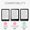 kwmobile Protective Case Compatible with Tolino Shine 2 HD - e-Reader Cover with Loop Stand