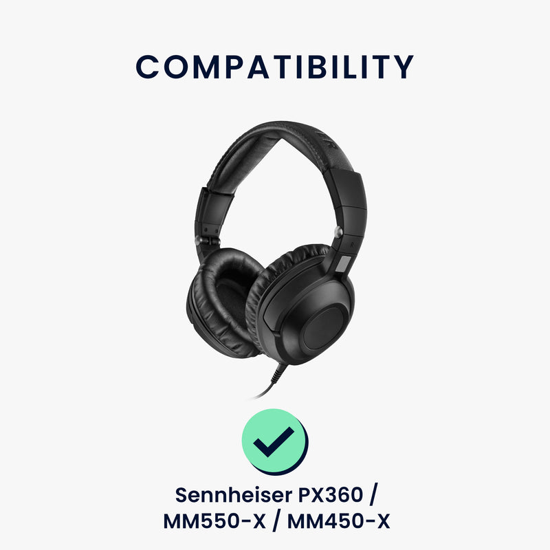 kwmobile Ear Pads for Sennheiser PX360 / MM550-X / MM450-X Ear Cushions Replacement Parts Headphone Earpads Over Ear Headphones