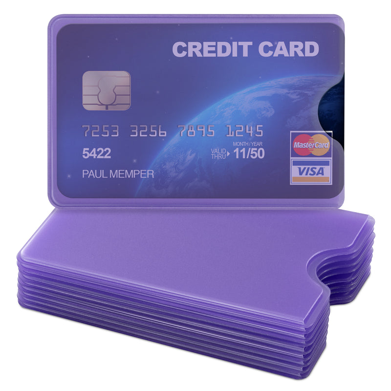 kwmobile Credit Card Protector Sleeve 10-Pack Cover for Credit Card Debit Card Health Insurance Card Card Protector Transparent