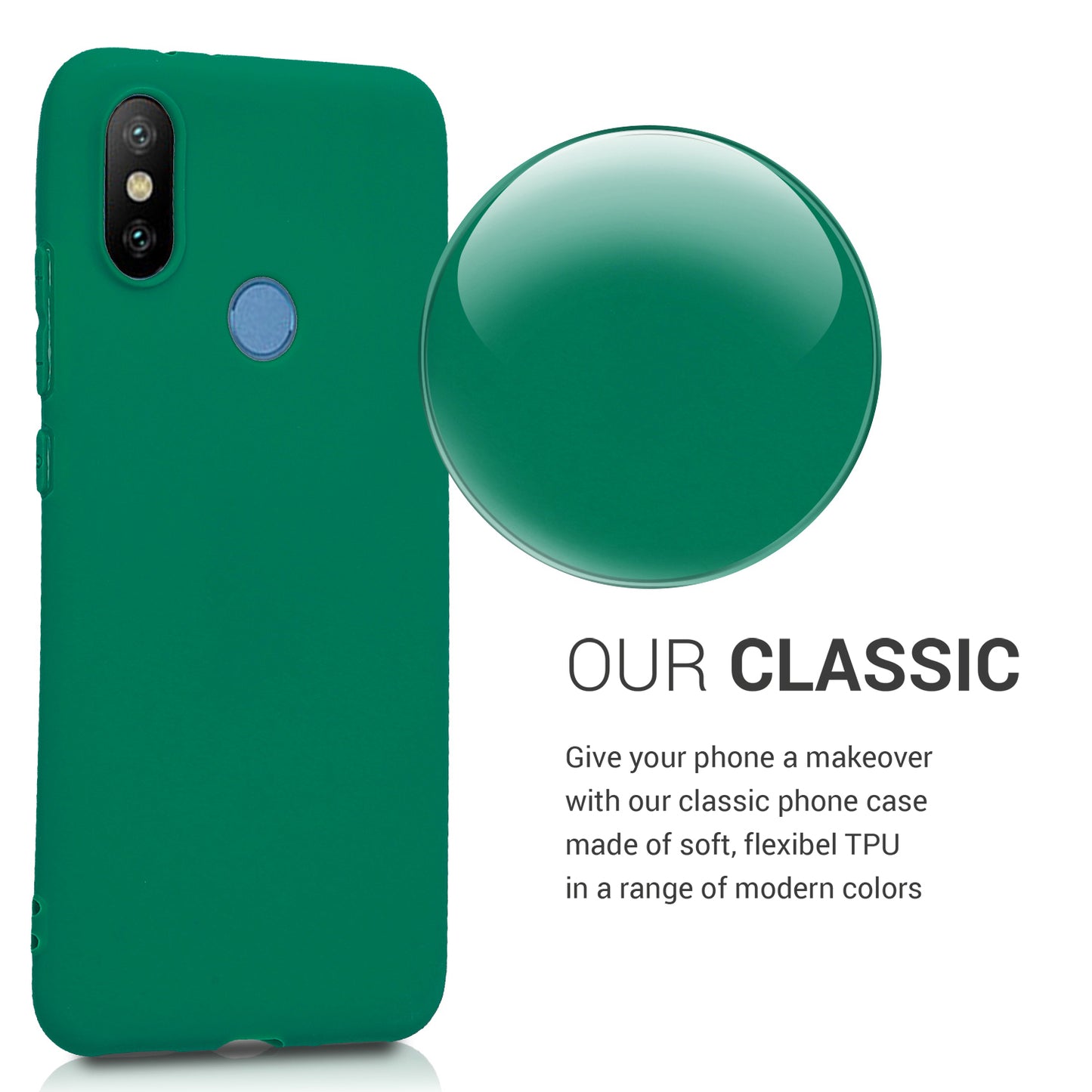 kwmobile Phone Case for Xiaomi Mi 6X / Mi A2 Case - Wireless Charging - Protective Cover