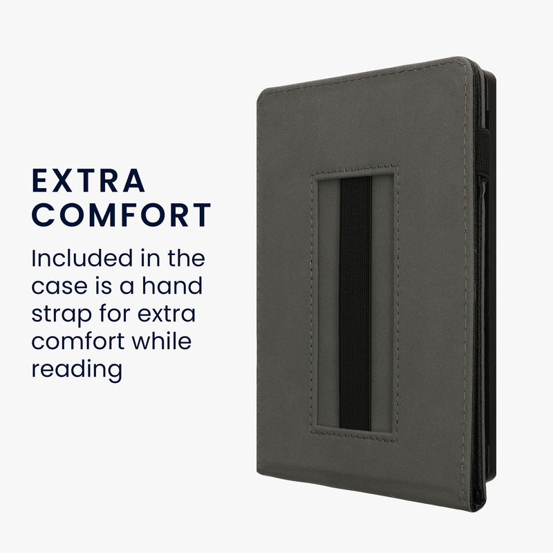 kwmobile Case Compatible with Kobo Aura H2O Edition 2 - E-Reader Cover with Hand Strap Stand