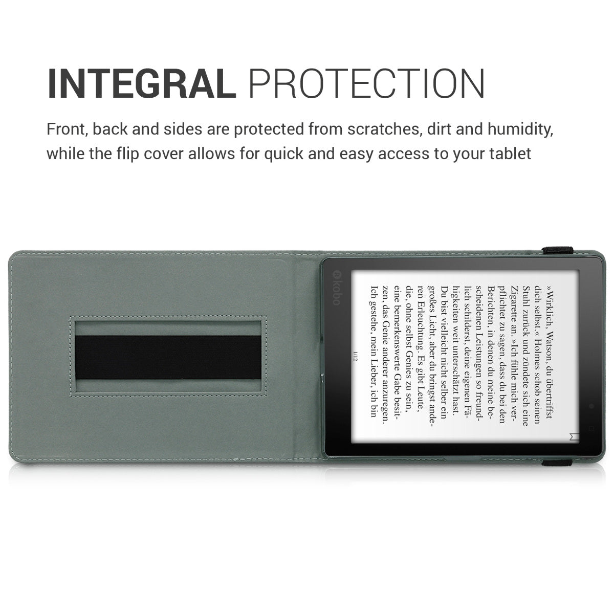 kwmobile Case Compatible with Kobo Aura ONE e-Reader with Strap Stand