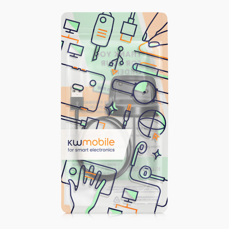kwmobile USB Cable Charger compatible with Samsung Gear Fit2 / Gear Fit 2 Pro Charging Cable Smart Watch Replacement Cable Fitness Tracker Charging Cable