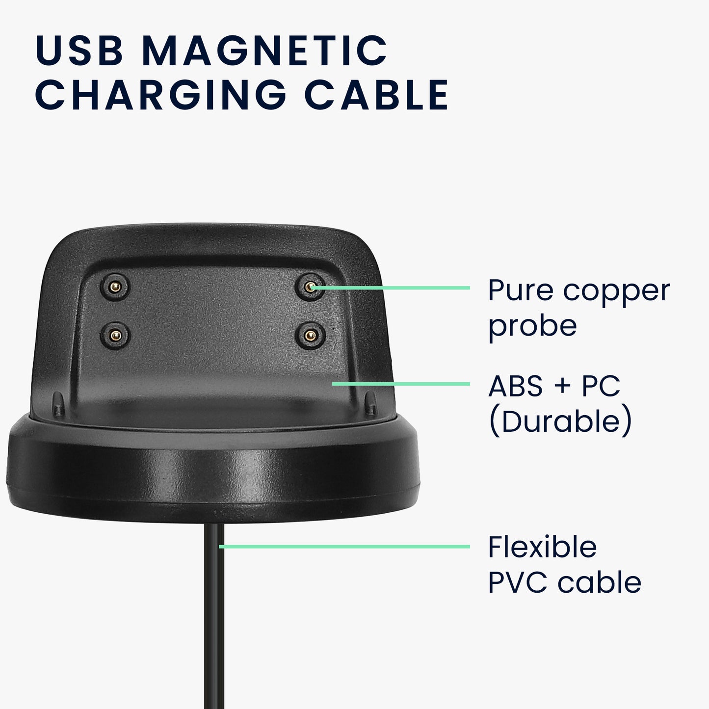 kwmobile USB Cable Charger compatible with Samsung Gear Fit2 / Gear Fit 2 Pro Charging Cable Smart Watch Replacement Cable Fitness Tracker Charging Cable