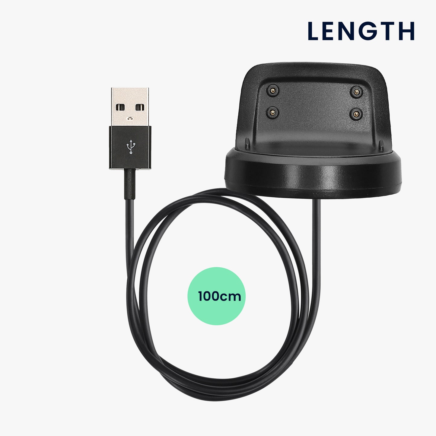 kwmobile USB Cable Charger compatible with Samsung Gear Fit2 / Gear Fit 2 Pro Charging Cable Smart Watch Replacement Cable Fitness Tracker Charging Cable