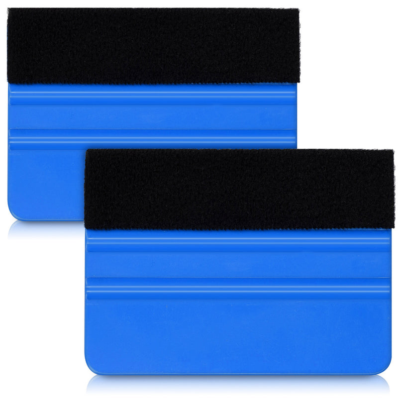 Felt-edged squeegee