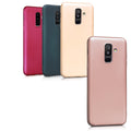 kwmobile Case kompatibel mit Samsung Galaxy A6+/A6 Plus (2018) Hülle - Schutzhülle aus Silikon metallisch schimmernd - Handyhülle Metallic Petrol Metallic Petrol  