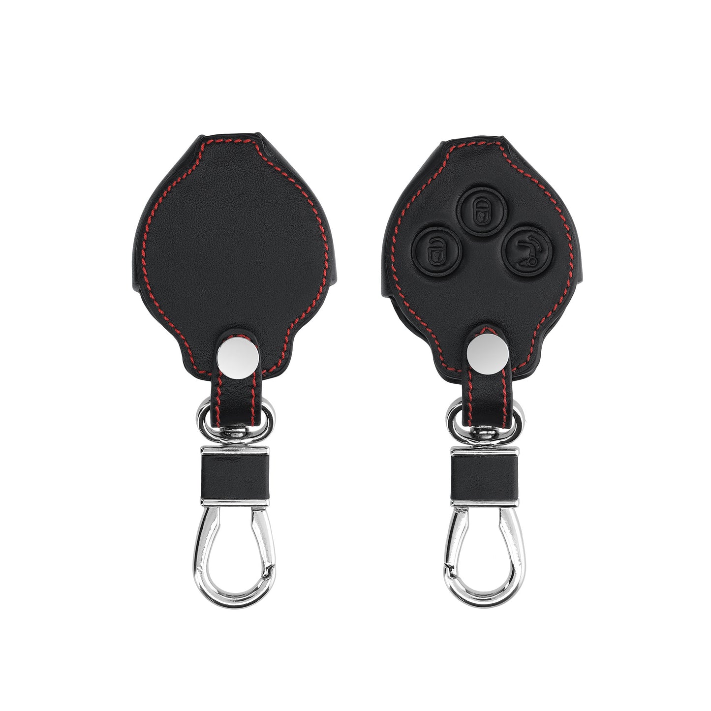 kwmobile Car Key Shell compatible with Smart 3-Button Remote Car Key