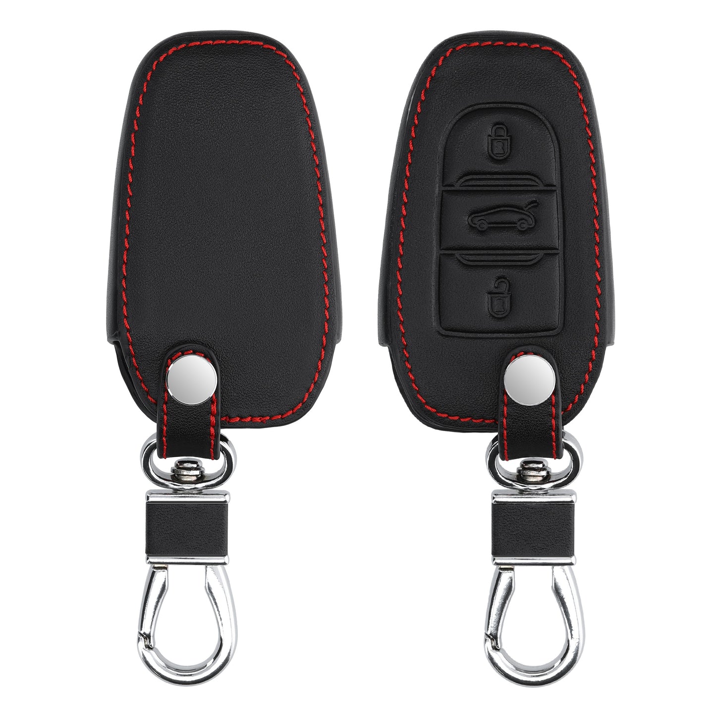 kwmobile Car Key Cover compatible with Peugeot Citroen 3-Button Smart Key (Keyless Go only)
