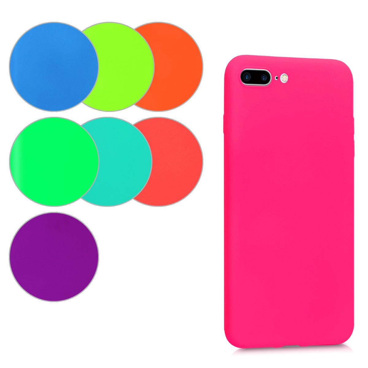 kwmobile Phone Case for Apple iPhone 7 Plus / iPhone 8 Plus Case - Wireless Charging - Protective Cover
