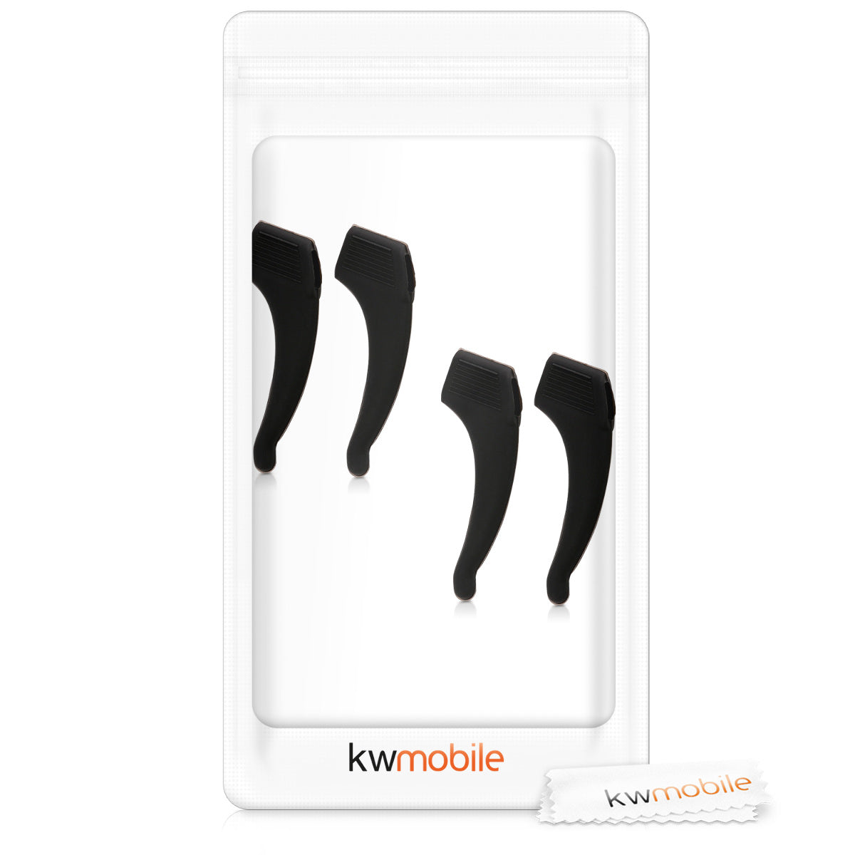 kwmobile Anti-Slip Temple Tips Set - 4x L Ear Hooks for Glasses - Sport Temple Ends Ear Hooks