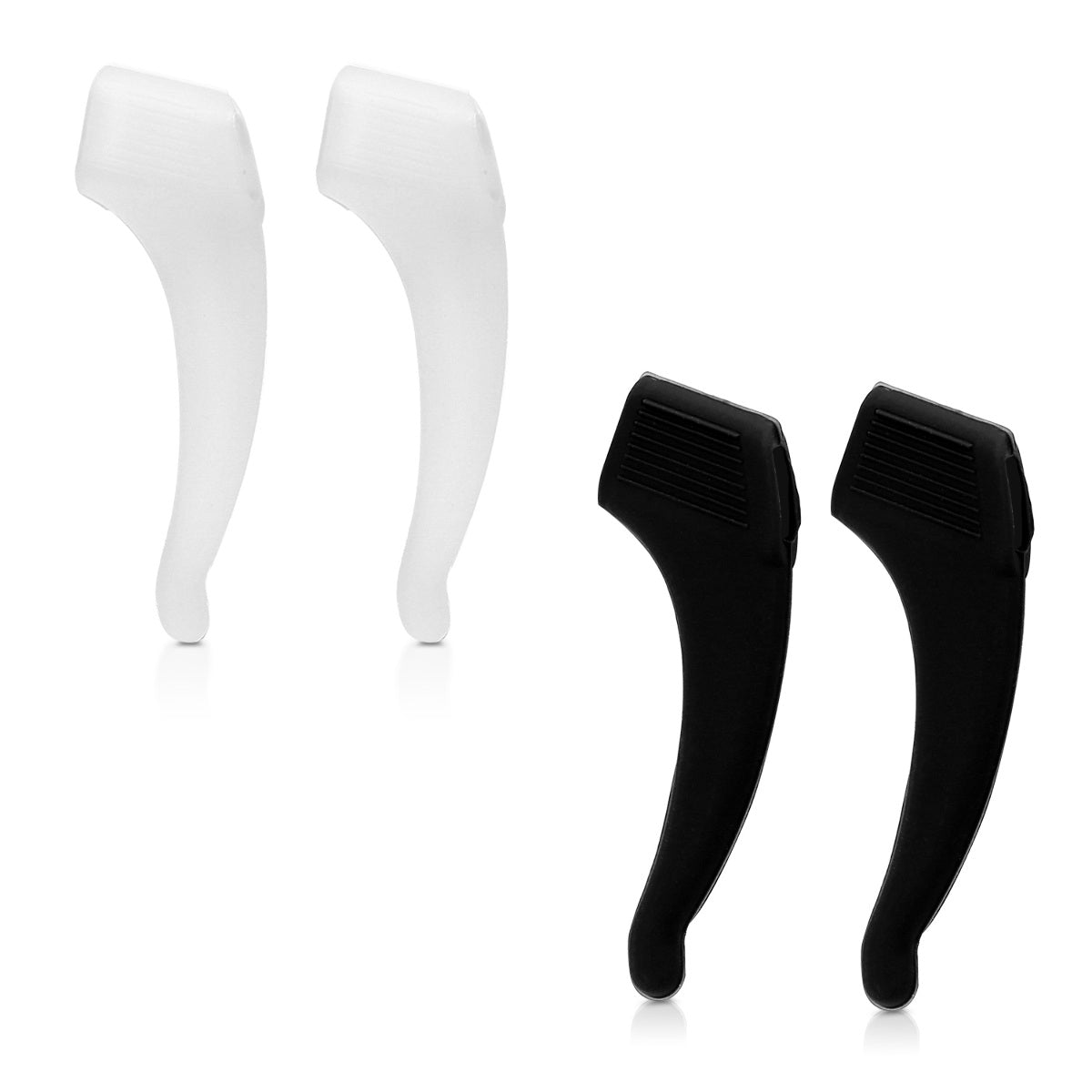 kwmobile Anti-Slip Temple Tips Set - 4x L Ear Hooks for Glasses - Sport Temple Ends Ear Hooks