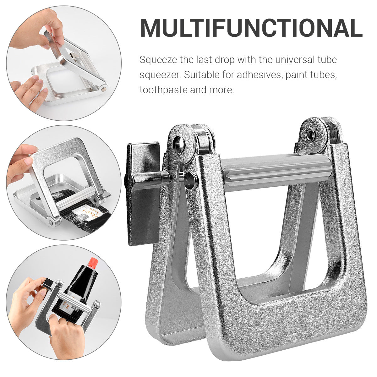 kwmobile Tube Squeezer Metal Toothpaste Dispenser Tube Squeezer Tube Press Tube Squeezer for All Tube Holders Tube Squeezer Tube Roller Toothpaste Squeezer