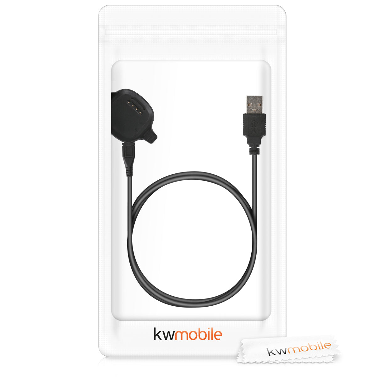 kwmobile USB Cable Charger compatible with Garmin Forerunner 10 / 15 Charging Cable Smart Watch Replacement Cable Fitness Tracker Charger Cable