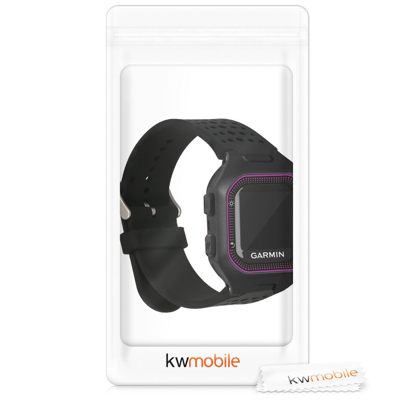 kwmobile Silicone Watch Strap for Garmin Forerunner 25 Wristband Replacement Strap for Fitness Tracker Replacement Band Smartwatch