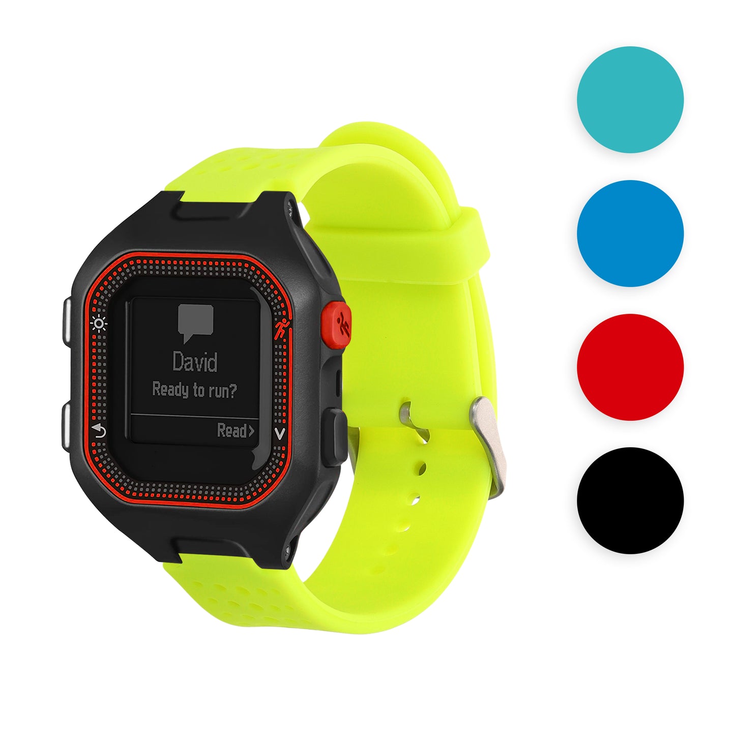 kwmobile Silikon Uhrenarmband für Garmin Forerunner 25 (L - 40 x 47 x 13,9 mm) Armband - Ersatzarmband für Fitnesstracker - Wechselarmband Smartwatch - Blau Blau  