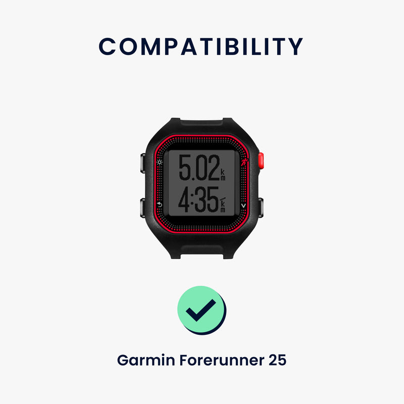 kwmobile Silicone Watch Strap for Garmin Forerunner 25 Wristband Replacement Strap for Fitness Tracker Replacement Band Smartwatch