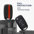 kwmobile Car Key Cover Compatible with Fiat 4-Button Foldable Car Key - Key Fob Cover Don't Touch My Key