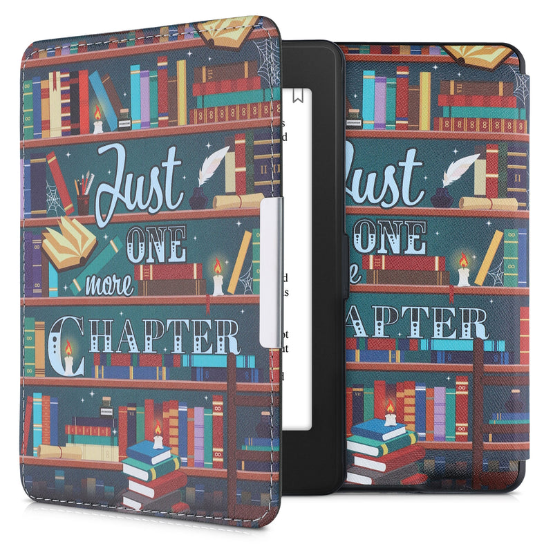 kwmobile Protective Case for Amazon Kindle Paperwhite Case - eReader Flip Case with Auto Sleep Function - Moon Black
