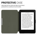 kwmobile Protective Case for Amazon Kindle Paperwhite Case - eReader Flip Case with Auto Sleep Function - Moon Black