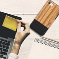 kwmobile Case Compatible with Apple iPhone SE (2022) / SE (2020) / 8 / 7 Back Cover Wood Grain