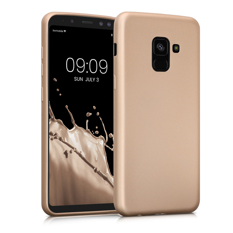 kwmobile Phone Case for Samsung Galaxy A8 (2018) Case - Metallic Shimmering Silicone Case - Protective Cover