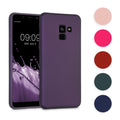 kwmobile Case kompatibel mit Samsung Galaxy A8 (2018) Hülle - Schutzhülle aus Silikon metallisch schimmernd - Handyhülle Metallic Blauviolett Metallic Blauviolett  