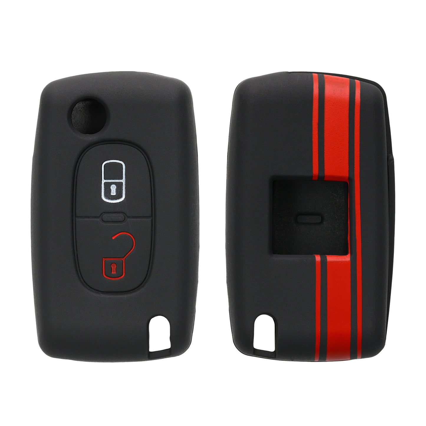 kwmobile Car Key Cover Compatible with Peugeot Citroen 2-Button Folding Car Key Cover