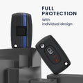 kwmobile Car Key Cover Compatible with Peugeot Citroen 2-Button Folding Car Key Cover